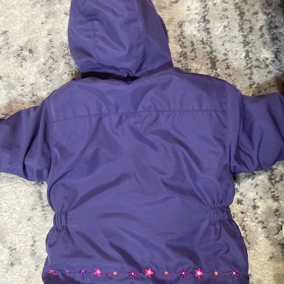 Vintage Okie Dokie 12 Month Winter Coat Jacket Purple with Hood - Picture 4 of 6